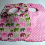 Baby Bibs Pink Polka dots a..