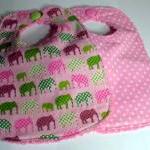 Baby Bibs Pink Polka dots a..