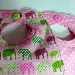 Baby Bibs Pink Polka dots a..