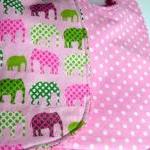 Baby Bibs Pink Polka dots a..
