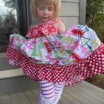 Girl's Peppermint Ruffle Le..