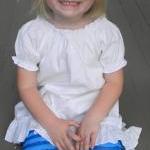 Girls Dress White Peasant S..