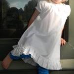Girls Dress White Peasant S..